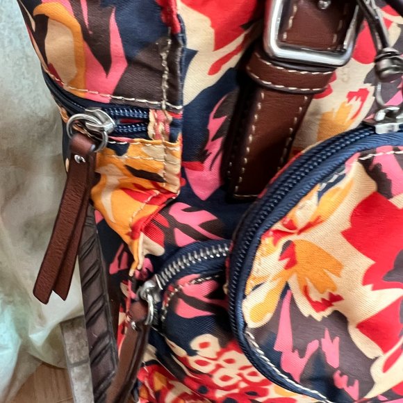 📌Franco Sarto Floral Colorful Tote Bag with Adjustable Stripes - Picture 9 of 16